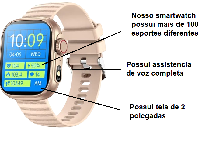 Smartwatch com  lanterna